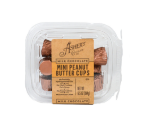 Asher's Milk Chocolate Mini Peanut Butter Cups 6.5oz Fresh Pack 6ct